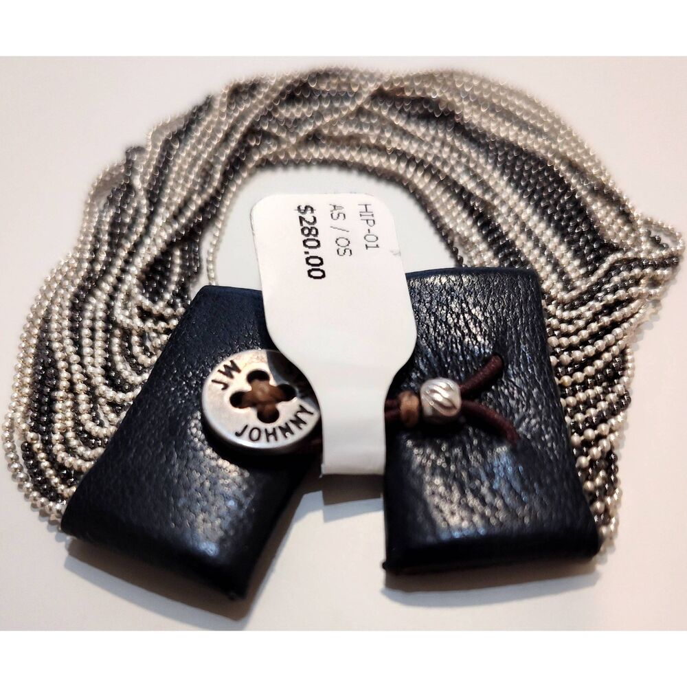 Johnny Was Hippie Collection 925 Silver Dark & Light One Size Chain Bracelet